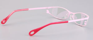 full Frames ladies Optics Eyeglasses women Clear Glasses Men Optical Metal Eye Glasses Frame red white for prescription eye