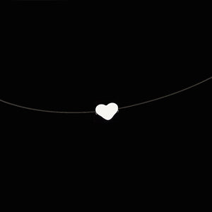 Female Transparent Fishing Line Necklace Silver Color Invisible Chain Women Rhinestone Choker Necklace Collier Femme