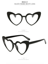 Load image into Gallery viewer, Love Heart Sunglasses Women Big Frame Personality Sunglass Fashion Cute Sexy Retro Cat Eye Vintage SunGlasses Pink Female