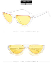 Load image into Gallery viewer, Fashion Cat Eye Style Half Rimless Frame Sunglasses Women Brand Design Gradient Sun Glasses Oculos De Sol