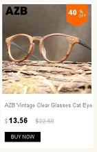 Load image into Gallery viewer, Vintage Clear Glasses Cat Eye Wooden Glasses Frame Men Women Transparent Lens Glasses Wood Optical Eyewear frames