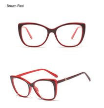 Load image into Gallery viewer, Ralferty  Luxury Eye Glasses Women Cat Eye Frame Eyeglasses TR90 Clear Lens With Spring Leg Optic Spectacle Eyewear F93331