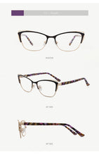Load image into Gallery viewer, Metal Women Fashion Cat Eye Eyeglasses Frame Optical Glasses Frames Retro Eyeglasses Transparent Computer Glasses For Women