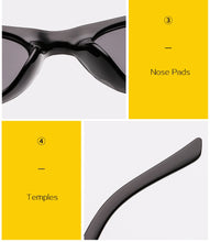 Load image into Gallery viewer, YOOSKE Vintage Rectangle Sunglasses Women Cat Eye Designer Ladies Small Frame Black Red Sun Glasses Brand Retro Skinny Eyewear