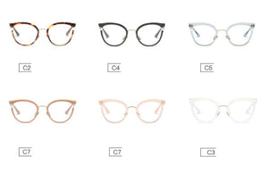 Women Cat Eye Glasses Frames Optical EyeGlasses Fashion Metal Frame Prescription Eyewear Computer Glasses
