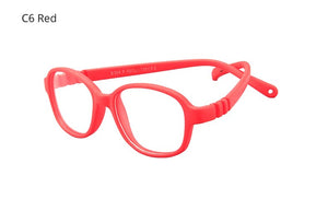 Ralferty Ottica Occhiali Telaio Bambini Bambino Infrangibile TR90 Gel di silice Occhiali da vista con cordino Occhiali miopia Montature per occhiali K304 
