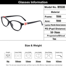 Load image into Gallery viewer, Gmei Optical Stylish Urltra-Light TR90 Women Oval Full Rim Optical Eyeglasses Frames Female Plastic Myopia Spectacles M1530