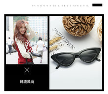 Load image into Gallery viewer, 2022 fashion sunglasses woman brand Designer vintage retro triangular cat eye glasses oculos De Sol Transparent ocean uv400