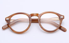 Load image into Gallery viewer, Smalj Round Handmade Acetate Frame Women eyeglasses Men Goggles Optical Spectacle Demi Myopia Optical Spectacle Myopia