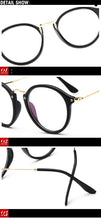 Load image into Gallery viewer, Transparent Retro Women Glasses Frame Fashion Men Eyeglasses Frame  Round Clear Lens Glasses Optical Spectacle Frame