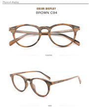 Load image into Gallery viewer, Vintage Clear Glasses Cat Eye Wooden Glasses Frame Men Women Transparent Lens Glasses Wood Optical Eyewear frames
