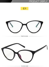 Carica l&#39;immagine nel visualizzatore di Gallery, College Style Cat Eye Eyeglasses Frame Eye Glasses Frames For Women Clear Lens Fake/Transparent Glasses Frame