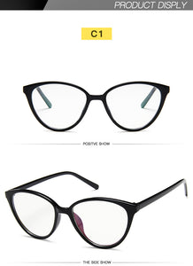 College Style Cat Eye Eyeglasses Frame Eye Glasses Frames For Women Clear Lens Fake/Transparent Glasses Frame