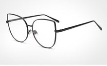 Carica l&#39;immagine nel visualizzatore di Gallery, Oversized Women Metal Cat Eye Glasses Frame Brand Designer Fashion Men Clear Lens Eyeglasses sexy Cat&#39;s Eye gold Optical Frame