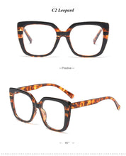 Load image into Gallery viewer, mimiyou Leopard Acetate Square Glasses Frame Women Retro Optical Eyewear Men Eyeglasses Frame Clear UV400 Brand Designer oculos