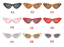 Load image into Gallery viewer, 2022 fashion sunglasses woman brand Designer vintage retro triangular cat eye glasses oculos De Sol Transparent ocean uv400