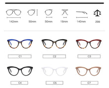 Load image into Gallery viewer, Women Metal Legs Designer Optical Eyeglasses Prescription Acetate Rim Spectacles for Women Eyewear Glasses Frame Fashion Styles