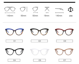 Women Metal Legs Designer Optical Eyeglasses Prescription Acetate Rim Spectacles for Women Eyewear Glasses Frame Fashion Styles