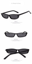 Carica l&#39;immagine nel visualizzatore di Gallery, [EL Malus]Small Retro Square Thin Frame Sunglasses UV400 Women Sexy Ladies Sun Glasses Female Yellow White Black Lens Mirror