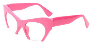 Retro Half Frame Cat Eye Glasses Frames Women Optical Fashion Eyewear Computer Glasses