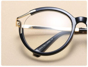 Lady Metal Hollow Round Glasses Frames For Women Cat Eye Brand Designer Optical EyeGlasses Fashion Eyewear