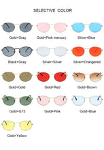 Load image into Gallery viewer, Retro Round Pink Sunglasses Women Brand Designer Sun Glasses For Women Alloy Mirror Female Oculos De Sol Brown