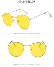 Load image into Gallery viewer, 2022 Retro Round Sunglasses Women Brand Designer Sun Glasses For Women Alloy Mirror Sunglasses female oculos de sol
