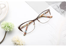 Load image into Gallery viewer, Metal Women Fashion Cat Eye Eyeglasses Frame Optical Glasses Frames Retro Eyeglasses Transparent Computer Glasses For Women