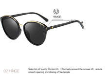 Load image into Gallery viewer, AEVOGUE Polarized Sunglasses Women Cat Eye Luxury Oversized Transparent Frame Gradient lens Sun Glasses Female UV400 AE0634
