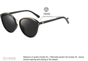 AEVOGUE Polarized Sunglasses Women Cat Eye Luxury Oversized Transparent Frame Gradient lens Sun Glasses Female UV400 AE0634