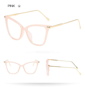 Oulylan Transparent Glasses Cat Eye Glasses Frames for Women Men Clear Optical Eyeglasses Computer Eyewear