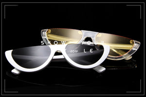 Fashion Cat Eye Style Half Rimless Frame Sunglasses Women Brand Design Gradient Sun Glasses Oculos De Sol