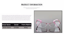 Load image into Gallery viewer, Reven Jate Half Rimless Eyeglasses Frame Optical Prescription Semi-Rim Glasses Frame For Women&#39;s Eyewear Female Armacao Oculos