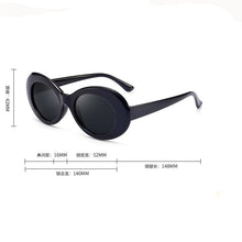 Load image into Gallery viewer, DOKLY White Cat Eye Oval sunglasses bella hadid Instagram sunglasses bella hadid Vintage NIRVANA Kurt Cobain Round Sunglasses