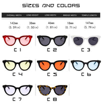 Carica l'immagine nel visualizzatore di Gallery, Nuove donne occhiali da sole cat eye moda sexy occhiali da sole UV400 occhiali da sole da donna in plastica con lenti sfumate 