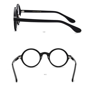 Acetate Optical Glasses Frame Men Full Retro Vintage Round Circle Prescription Eyeglasses Nerd Women Spectacles Myopia Eyewear