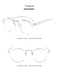 2022 Eye glasses Frame Women Men Transparent Round Spectacle Myopia Nerd Optical Glasses Frames Clear fake glasses Frame okulary