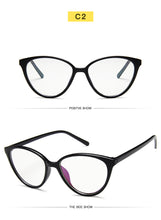 Carica l&#39;immagine nel visualizzatore di Gallery, College Style Cat Eye Eyeglasses Frame Eye Glasses Frames For Women Clear Lens Fake/Transparent Glasses Frame