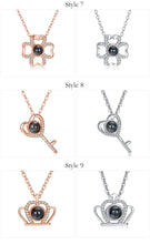 Load image into Gallery viewer, I Love You Necklace 100 Languages Heart Love Necklace Love Memory Projection Pendant Necklace for Women Gifts for Mother&#39;s Day