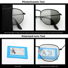 Carica l'immagine nel visualizzatore di Gallery, Women Photochromic Sunglasses Polarized Men Color Changing Sunglasses Ladies Fashion Oval Driving Metal Shades