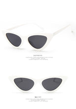 Carica l'immagine nel visualizzatore di Gallery, Cute Sexy Retro Cat Eye Sunglasses Women Small Black White Triangle Vintage Cheap Ladies Sun Glasses Red Female UV400