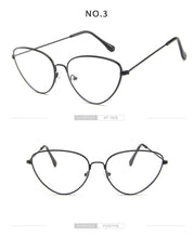 Carica l&#39;immagine nel visualizzatore di Gallery, Cat Eye glasses Frame Women Fashion Clear glasses Lens Myopia Optical Glasses Frame oculos feminino occhiali da vista donna