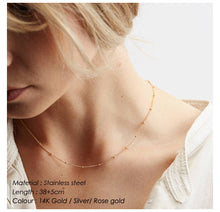 Load image into Gallery viewer, Gold stainless steel 316L Chain Choker Necklace women Pendant Layered necklace sets for women Jewelry