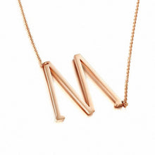 Load image into Gallery viewer, New Minimalist Gold Rose Gold Silver Color 26 A-Z Letter Name Initial Necklaces For Women Long Big Letter Pendant Necklace