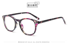 Load image into Gallery viewer, Women Glasses Frame Ladies Eyeglasses Frame Vintage Round Clear Lens Glasses Optical Spectacle Frame