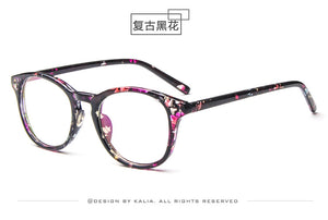 Women Glasses Frame Ladies Eyeglasses Frame Vintage Round Clear Lens Glasses Optical Spectacle Frame