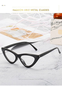 Cat Eye Myopia Clear Glasses Frame Women Designer Eyeglasses For Sight Optical Frames Black Red Pink Nerd Glasses Oculos De Grau