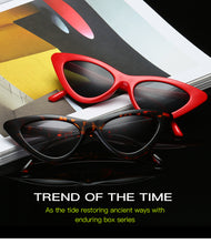 Load image into Gallery viewer, 2022 Cat Eye Fashion Sunglasses Plastic Women Vintage Small Sun Glasses Mirror Sunglasses Female UV400