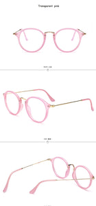 Transparent Retro Women Glasses Frame Fashion Men Eyeglasses Frame  Round Clear Lens Glasses Optical Spectacle Frame