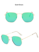 Load image into Gallery viewer, Small Polygonal Metal Sunglasses Women Brand Designer Vintage Sun Glasses Female Oval Retro Eyewear UV400